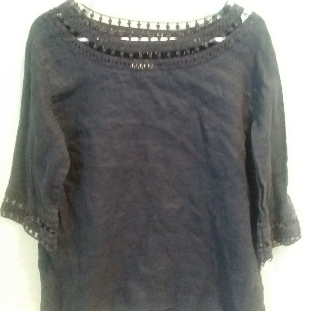 Navy J. JILL linen top